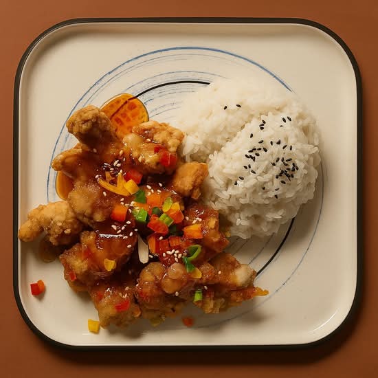 Sunrise Chicken Rice Bowl (盐酥鸡饭)